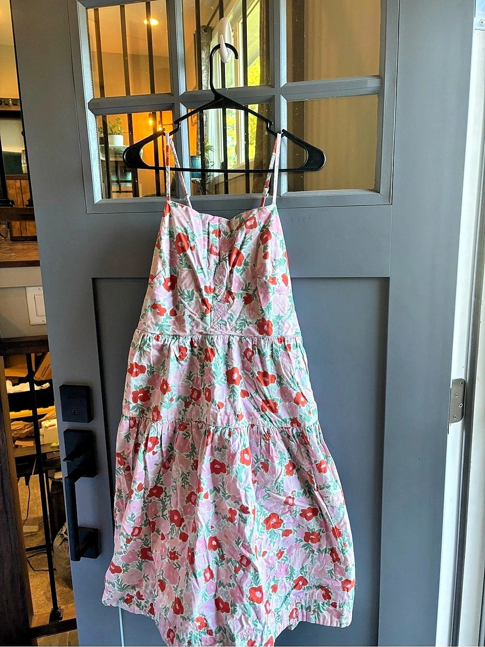 Free Assembly Floral Maxi Dress Pink & Green Size XL with POCKETS!